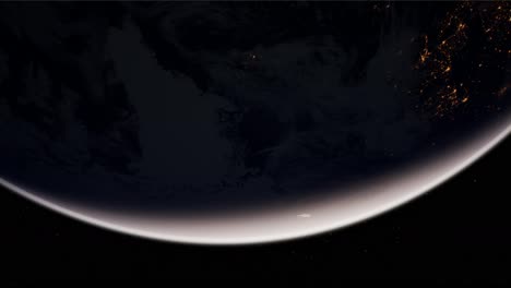 Erdkugelplanet-Aus-Der-Weltraumumlaufbahn